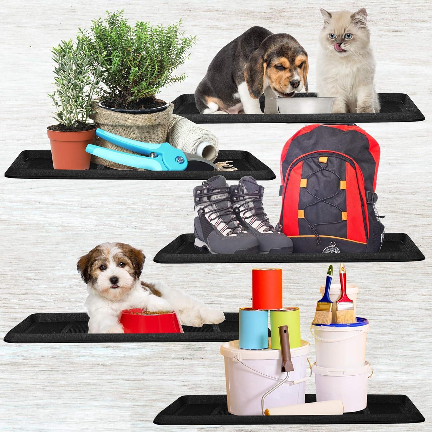 image:imageSafetyCare Rubber Shoe amp Boot Tray MultiPurpose 32 x 16 Inches 6 MatsBlack