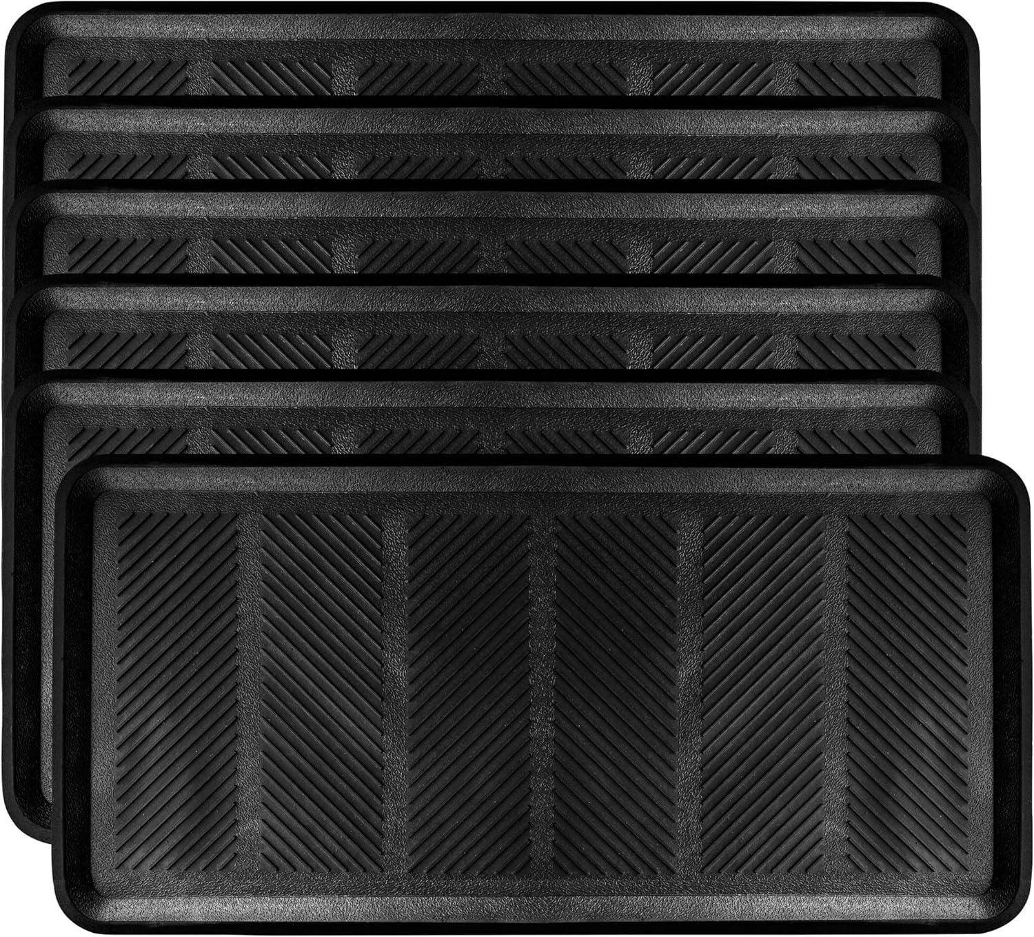 image:imageSafetyCare Rubber Shoe amp Boot Tray MultiPurpose 32 x 16 Inches 6 MatsBlack