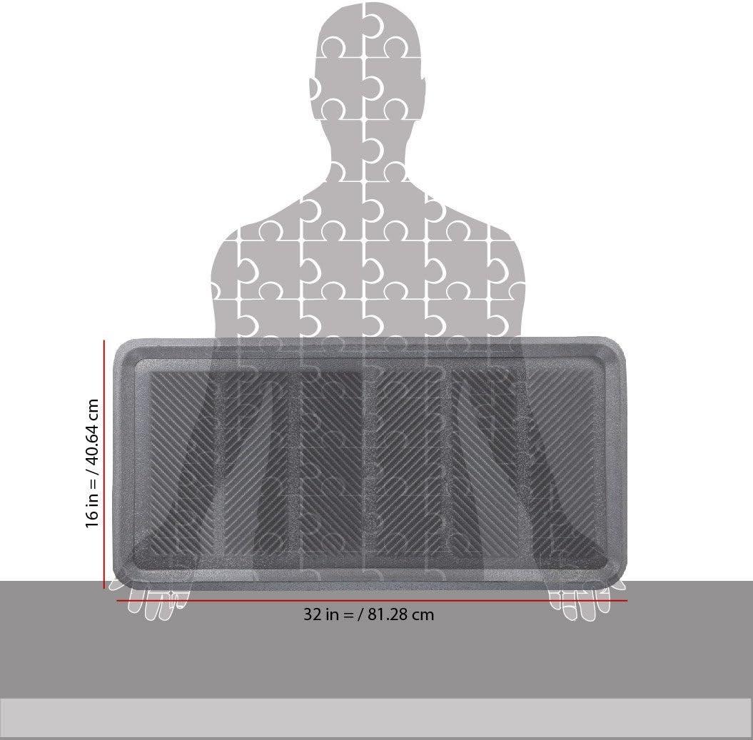 image:imageSafetyCare Rubber Shoe amp Boot Tray MultiPurpose 32 x 16 Inches 6 MatsBlack