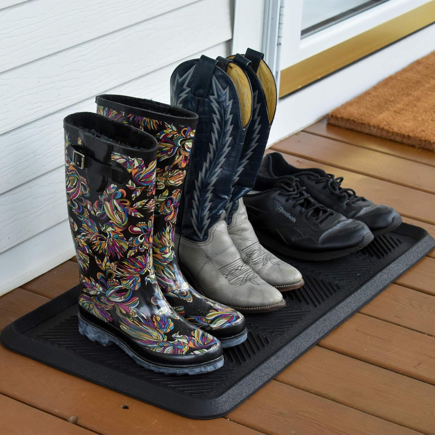 image:imageSafetyCare Rubber Shoe amp Boot Tray MultiPurpose 32 x 16 Inches 6 MatsBlack