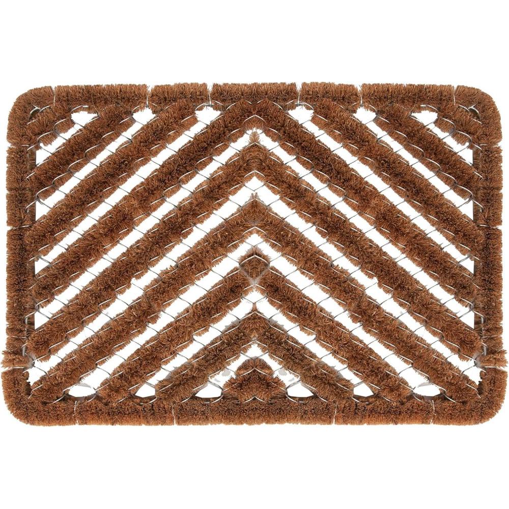 image:imageFOOTMATTERS Ninamar Natural Coir Herringbone Door Mat 24 x 16 inch