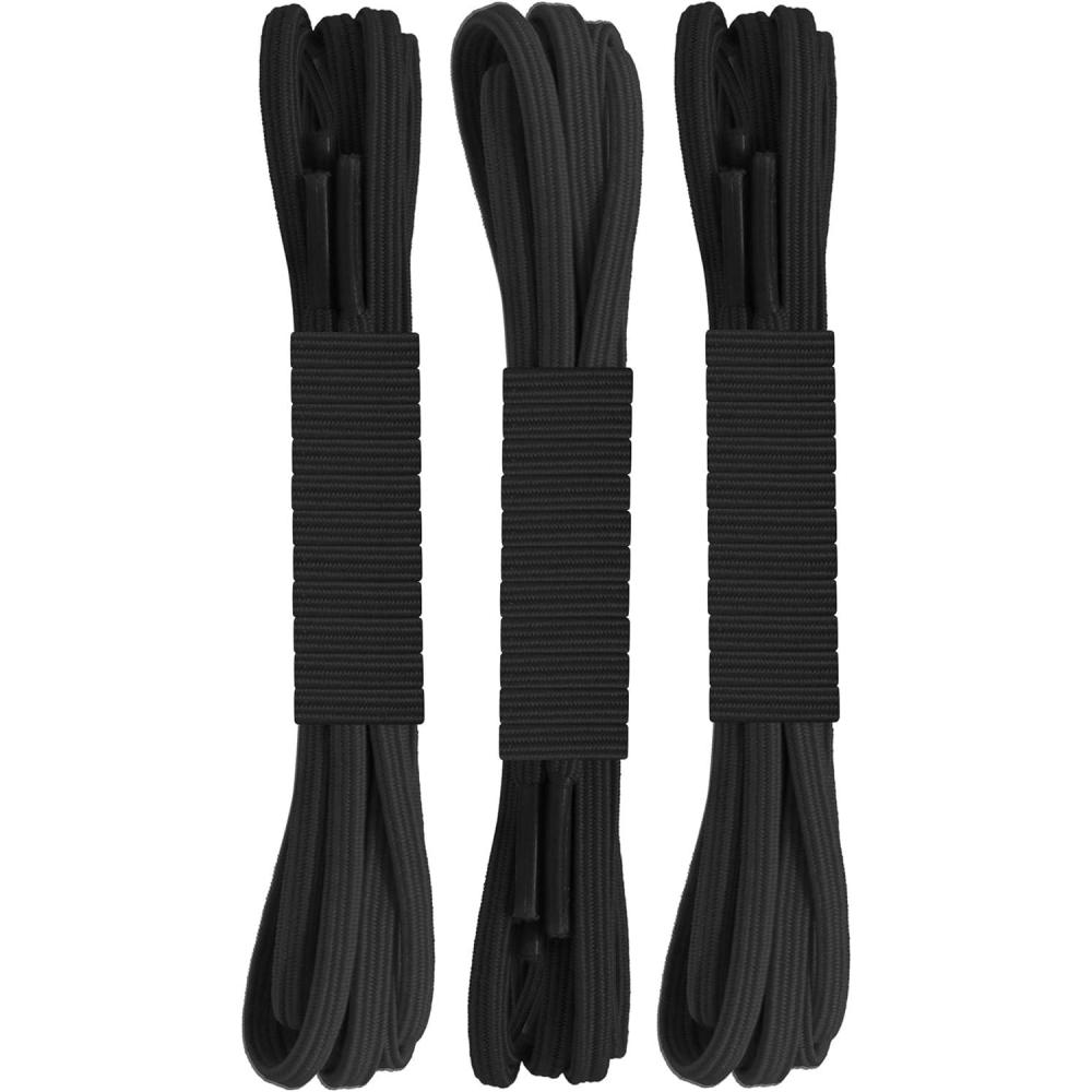 image:imageFOOTMATTERS No Tie Flat Stretch Shoe Laces  3 pairsBlack 3 Pairs