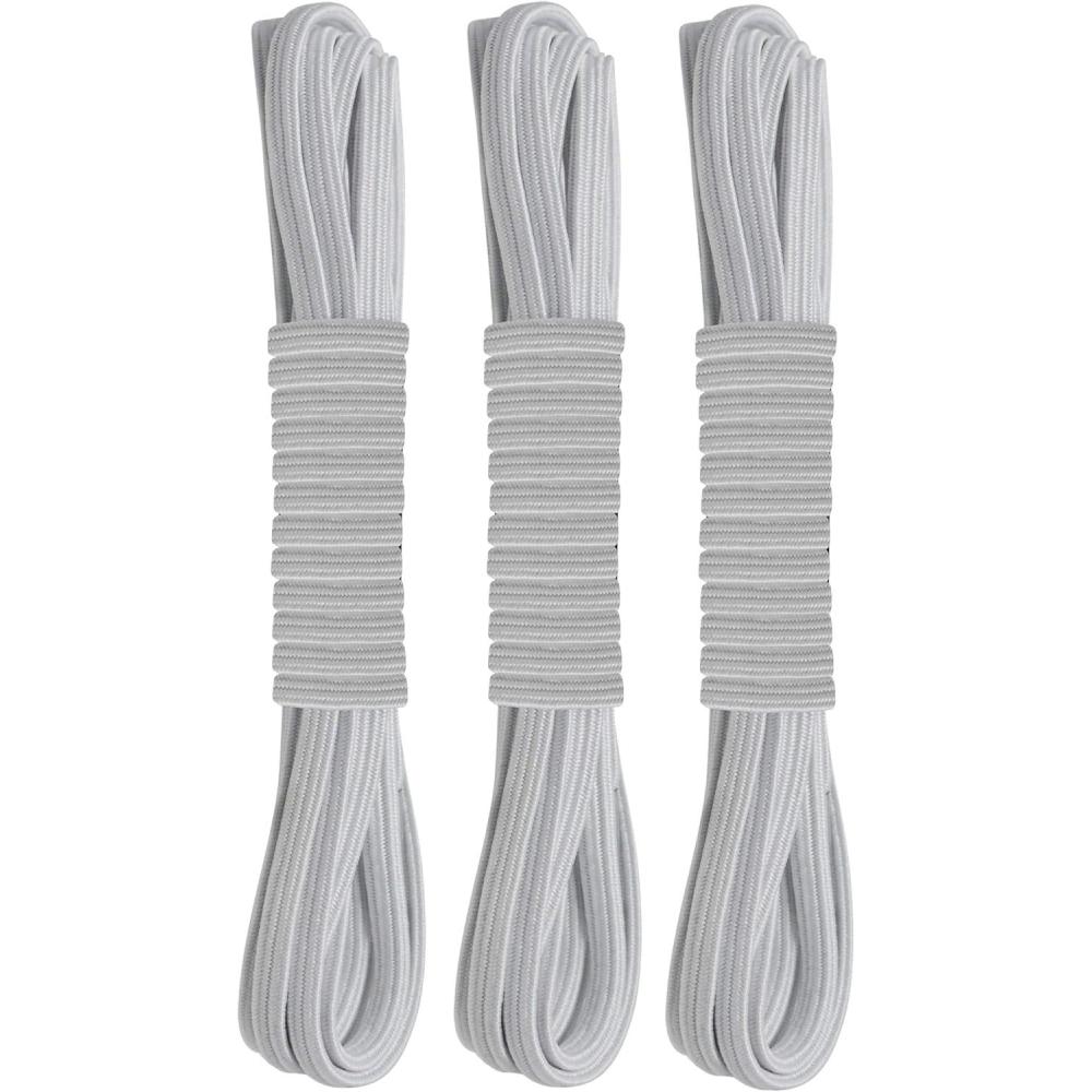 image:imageFOOTMATTERS No Tie Flat Stretch Shoe Laces  3 pairsWhite 3 Pairs