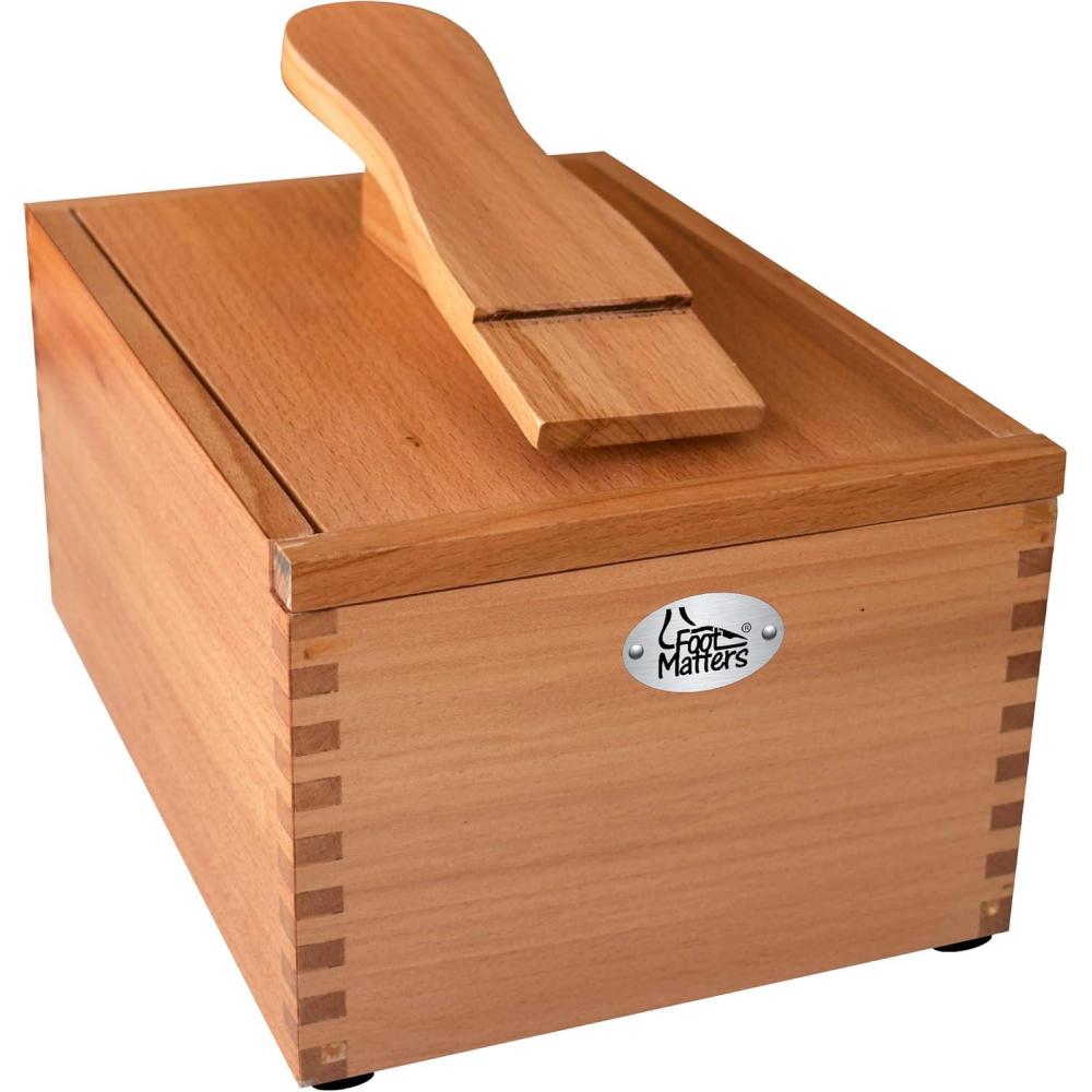 image:imageFOOTMATTERS Shoe Shine Valet Box Hardwood Boot amp Shoe CarePremium Polish Kit