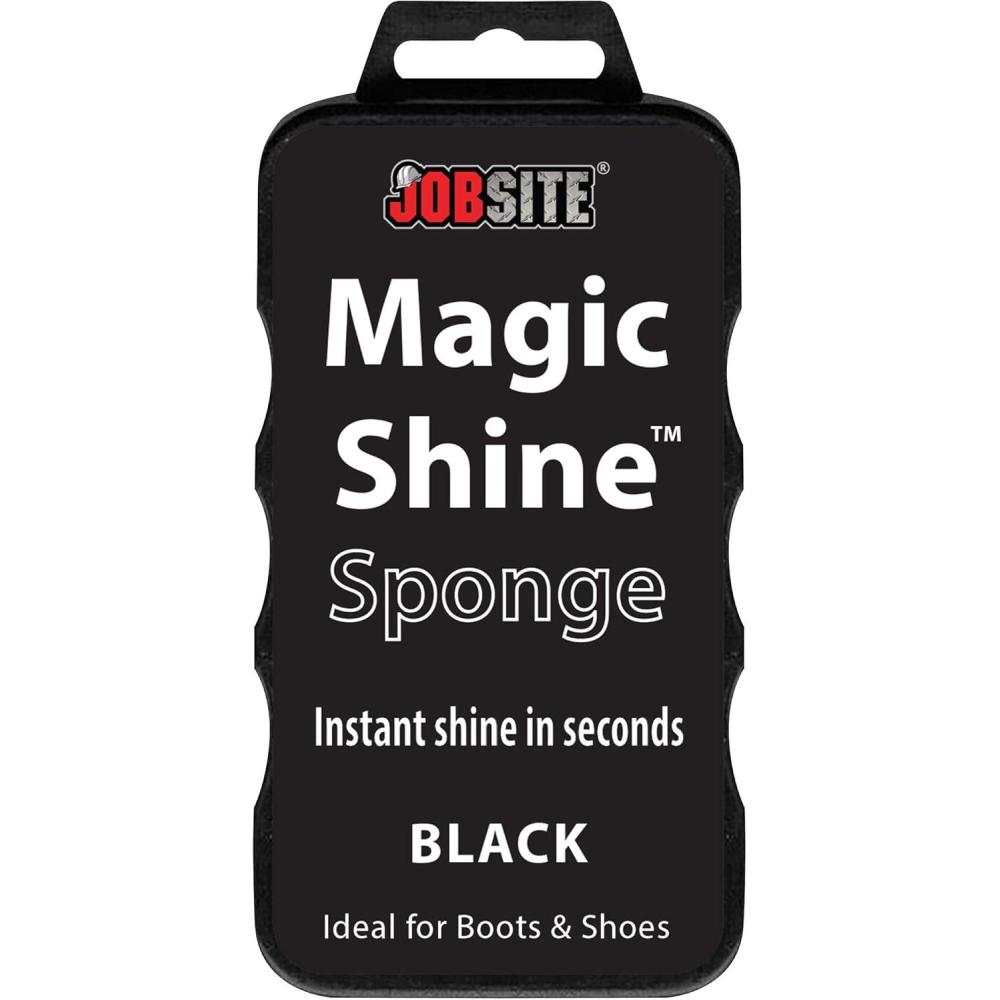 image:imageJobSite Instant Express Leather Boot amp Shoe Shine Sponge NeutralBlack 1 Pack