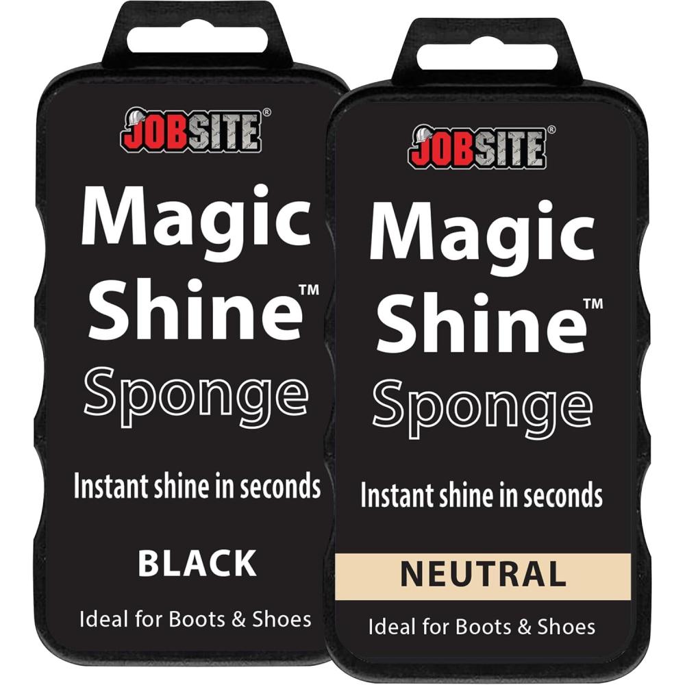 image:imageJobSite Instant Express Leather Boot amp Shoe Shine Sponge NeutralBlack Neutral Pack