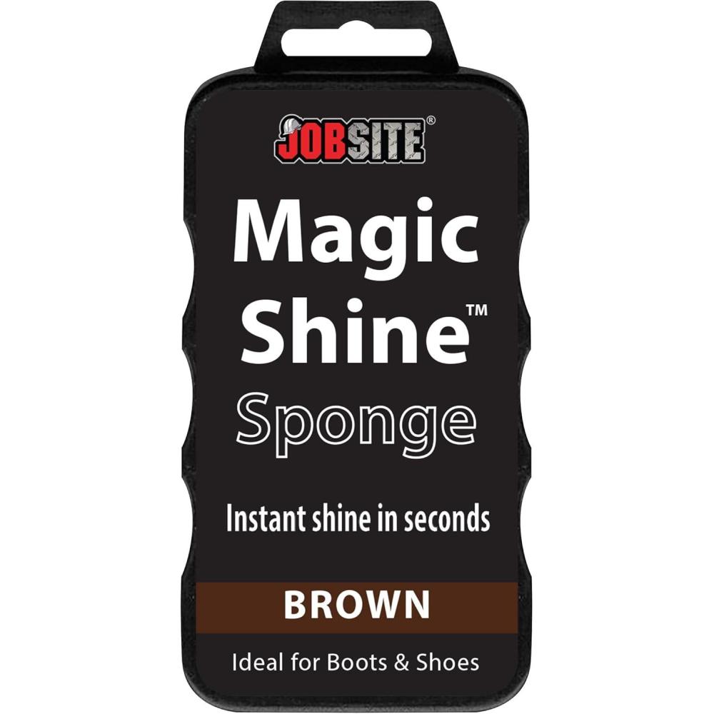 image:imageJobSite Instant Express Leather Boot amp Shoe Shine Sponge NeutralBrown 1 Pack