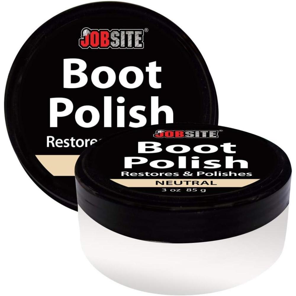 image:imageJobSite Premium Leather Boot amp Shoe Polish Cream  Restores Conditions amp Polishes  3 ozNo Color