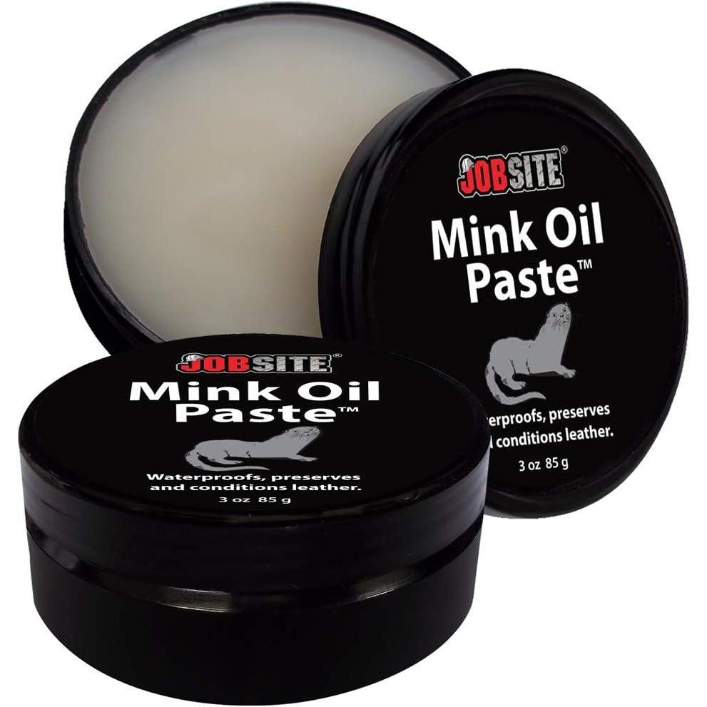 image:imageJobSite Premium Mink Oil Leather Waterproof Paste Preserve Leather Boots amp Shoes 3 oz2 Pack