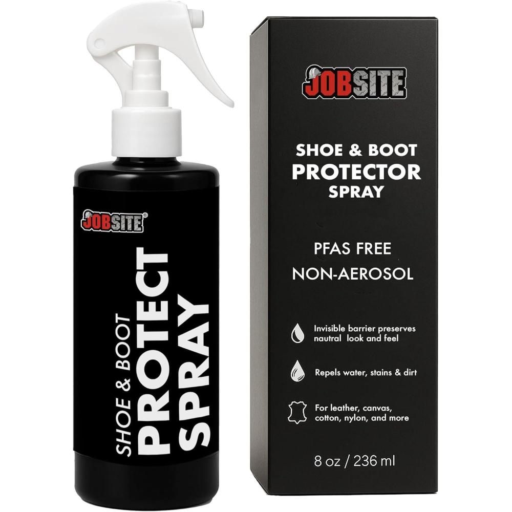 image:imageJobSite Shoe Protector Spray  PFAS Free NonAerosol Invisible Stain amp Water Repellent 8 oz