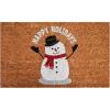 image:imageNinamar Door Mat Happy Holiday Snowman Natural Coir  295 x 175 inch multi one size 54276