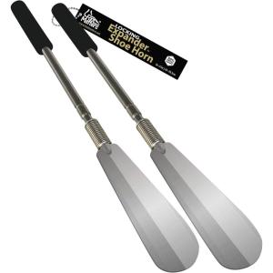 FOOTMATTERS Expander Shoe Horn Extra Long Handle – Twist to Lock – Extends 16 to 31 inches(2 Units)