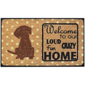 FootMatters Ninamar Natural Coir Welcome Door Mat – 29.5 x 17.5 inch, tan, one size (54149)