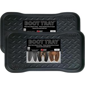 JobSite Heavy Duty Boot Tray, Multi-Purpose for Shoes, Pets, Garden – Mudroom, Entryway, Garage – Indoor or Outdoor – 15 x 28 Inch – 1 Pack(2-pack)