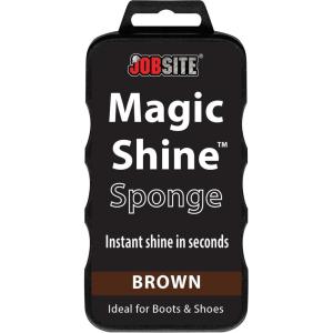 JobSite Instant Express Leather Boot & Shoe Shine Sponge – Neutral(Brown – 1 Pack)