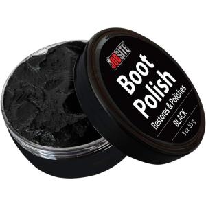 JobSite Premium Leather Boot & Shoe Polish Cream – Restores, Conditions & Polishes – 3 oz(Black)