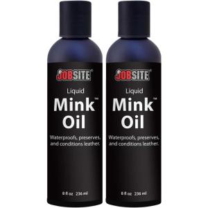JobSite Premium Mink Oil Leather Waterproof Liquid(2 Bottles)