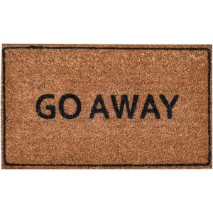 NINAMAR Door Mat Go Away Natural Coir – 29.5 x 17.5 inch