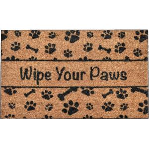 NINAMAR Door Mat Wipe Your Paws Natural Coir – 29.5 x 17.5 inch