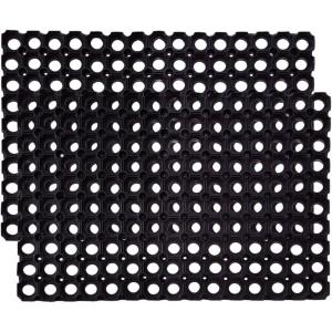 SafetyCare Interlocking Rubber Drainage Floor Mat – Anti-Fatigue – 24 x 16 inches – 1 Mat(2)