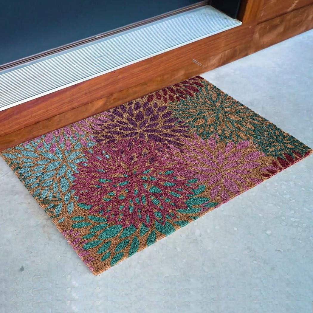 image:imageNINAMAR Door Mat Bright Flowers Natural Coir 295 x 175 inch 54264