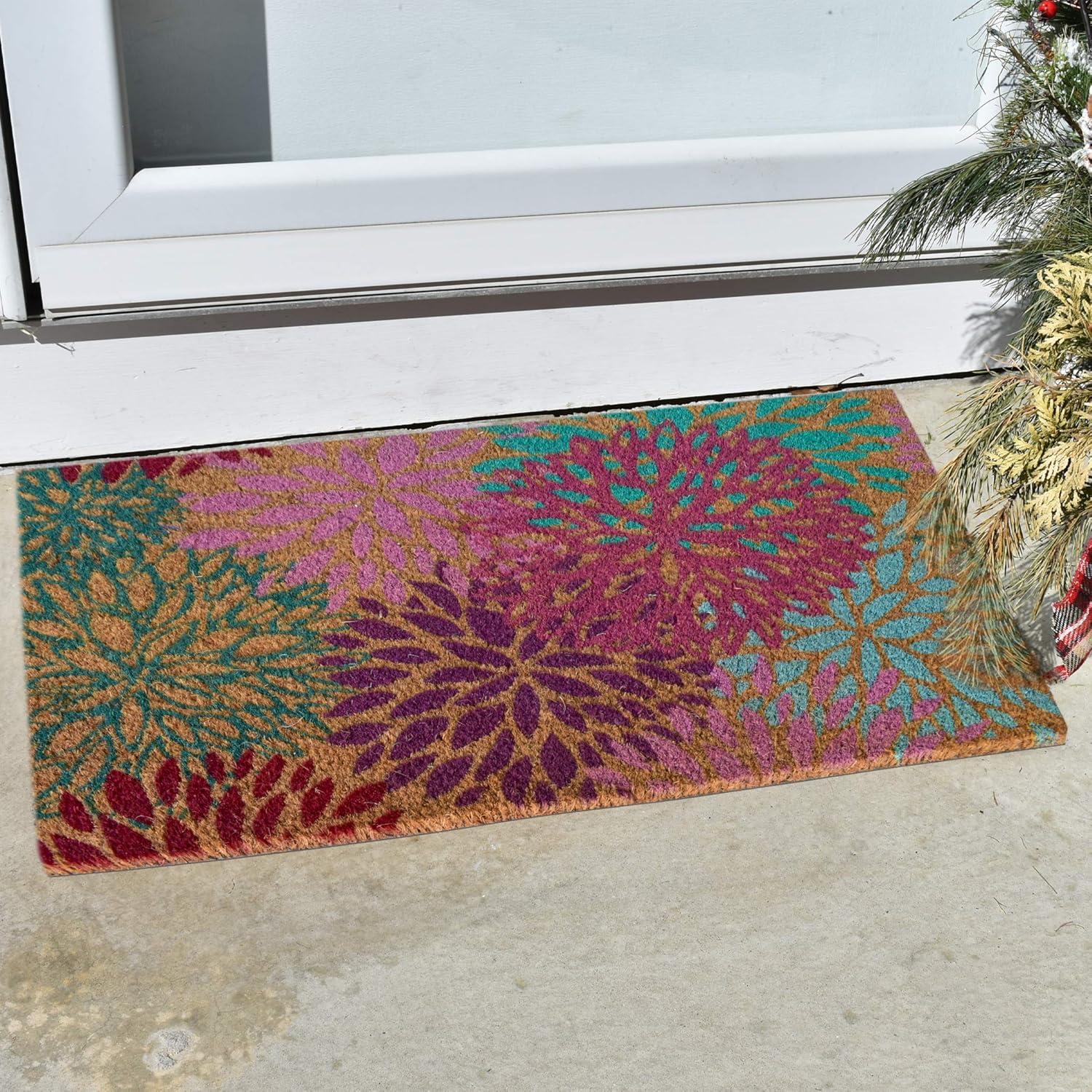 image:imageNINAMAR Door Mat Bright Flowers Natural Coir 295 x 175 inch 54264