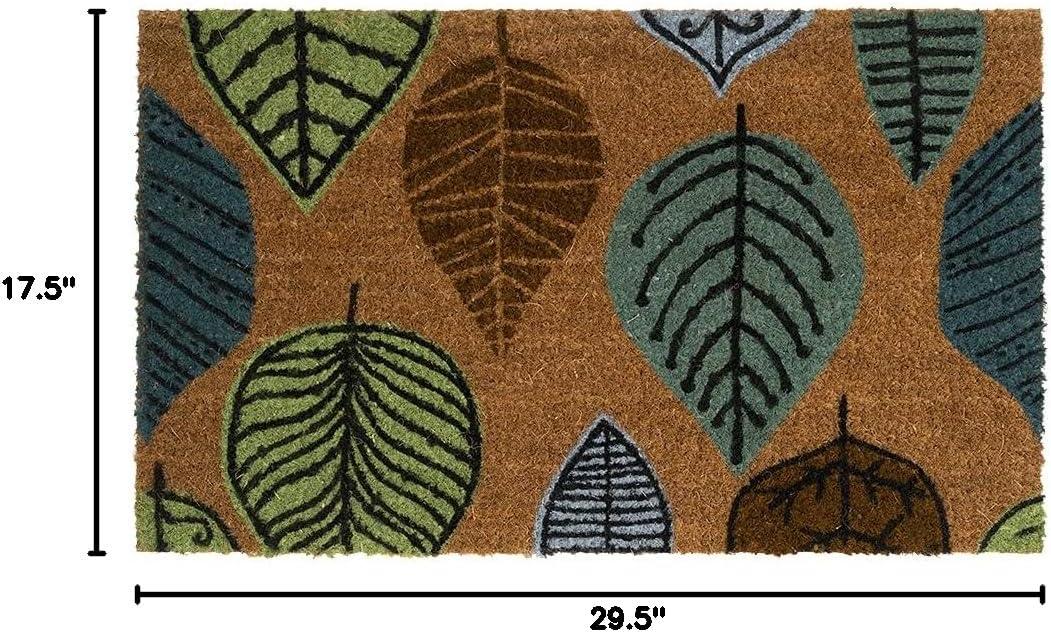 image:imageNINAMAR Door Mat Colorful Leaves Natural Coir 295 x 175 inch