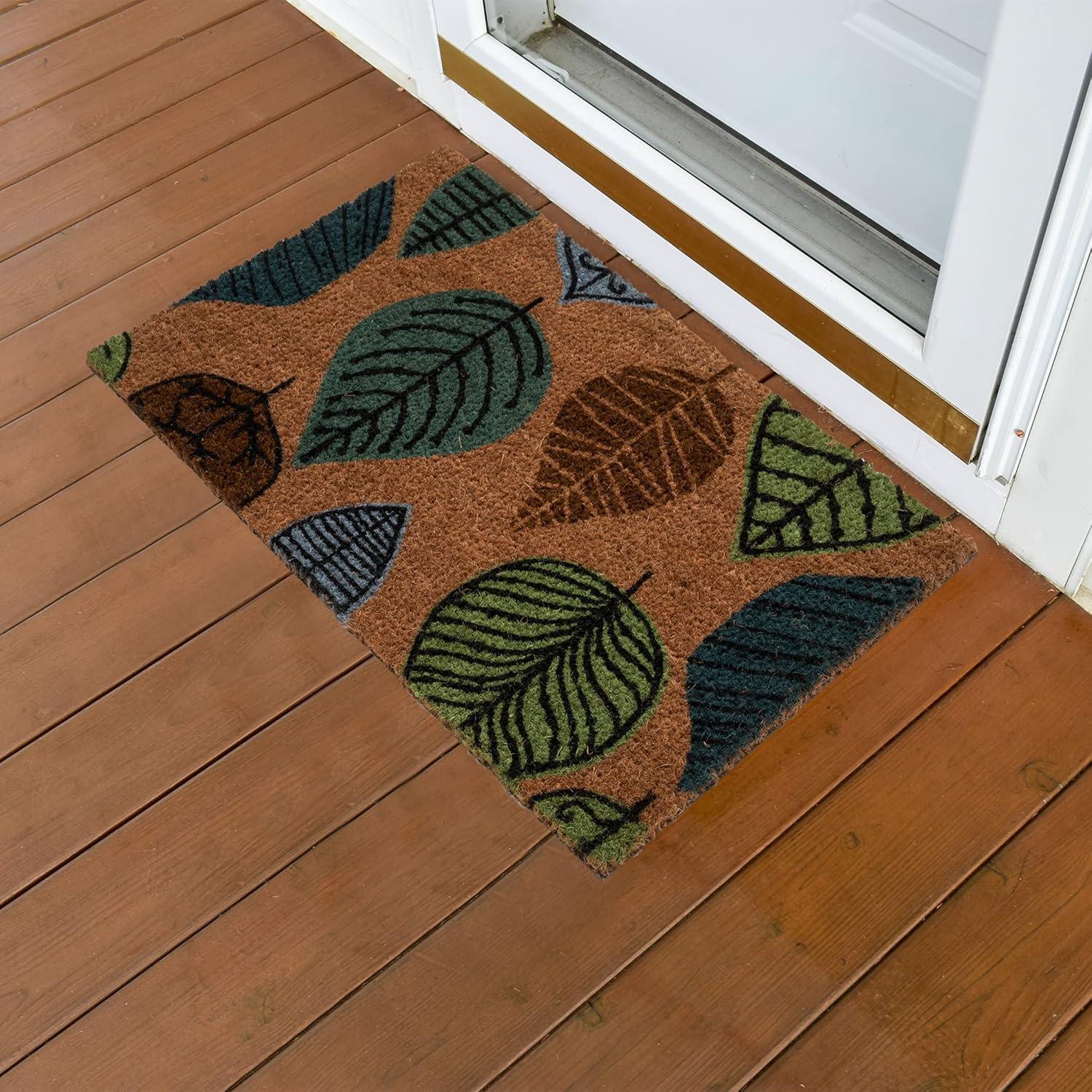 image:imageNINAMAR Door Mat Colorful Leaves Natural Coir 295 x 175 inch