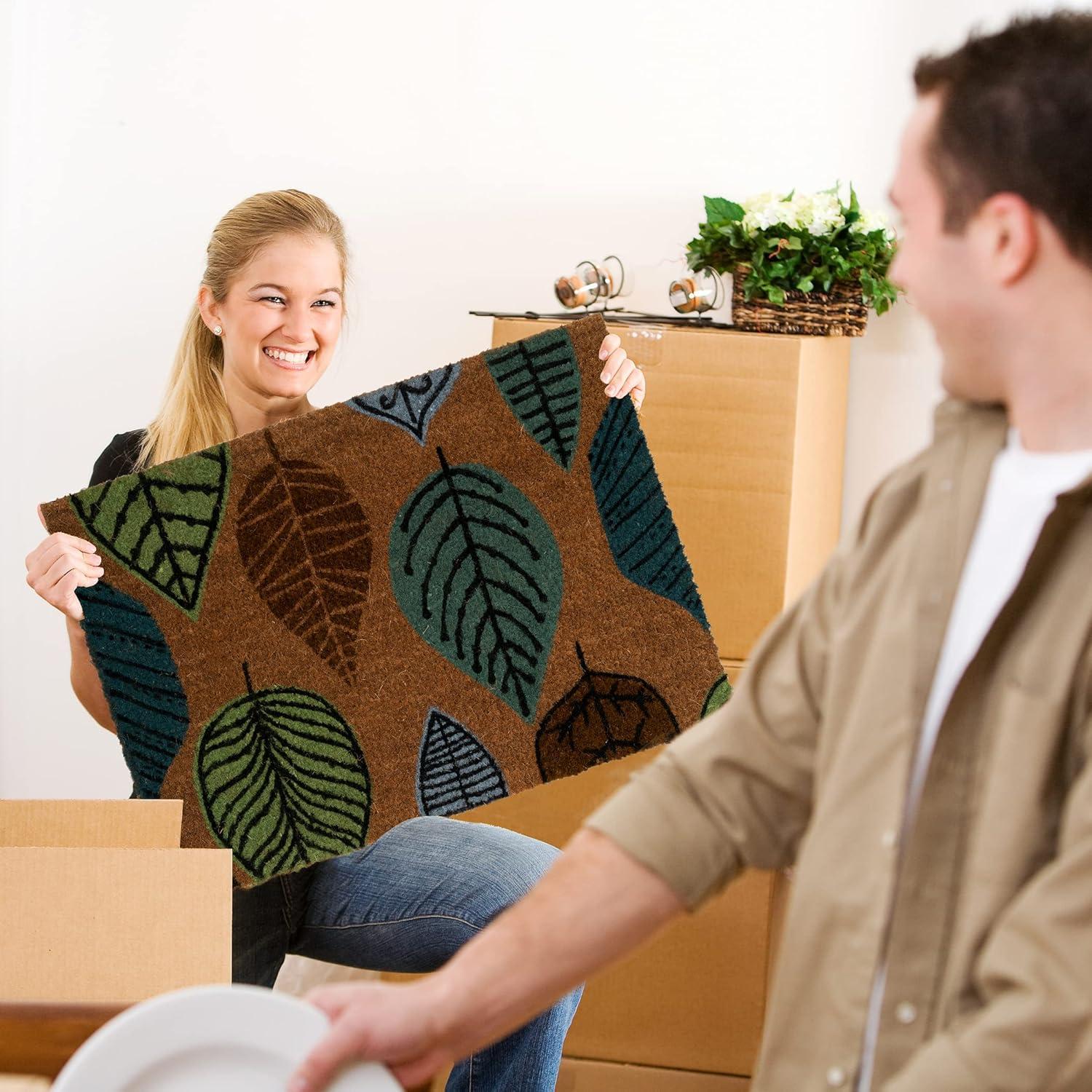 image:imageNINAMAR Door Mat Colorful Leaves Natural Coir 295 x 175 inch