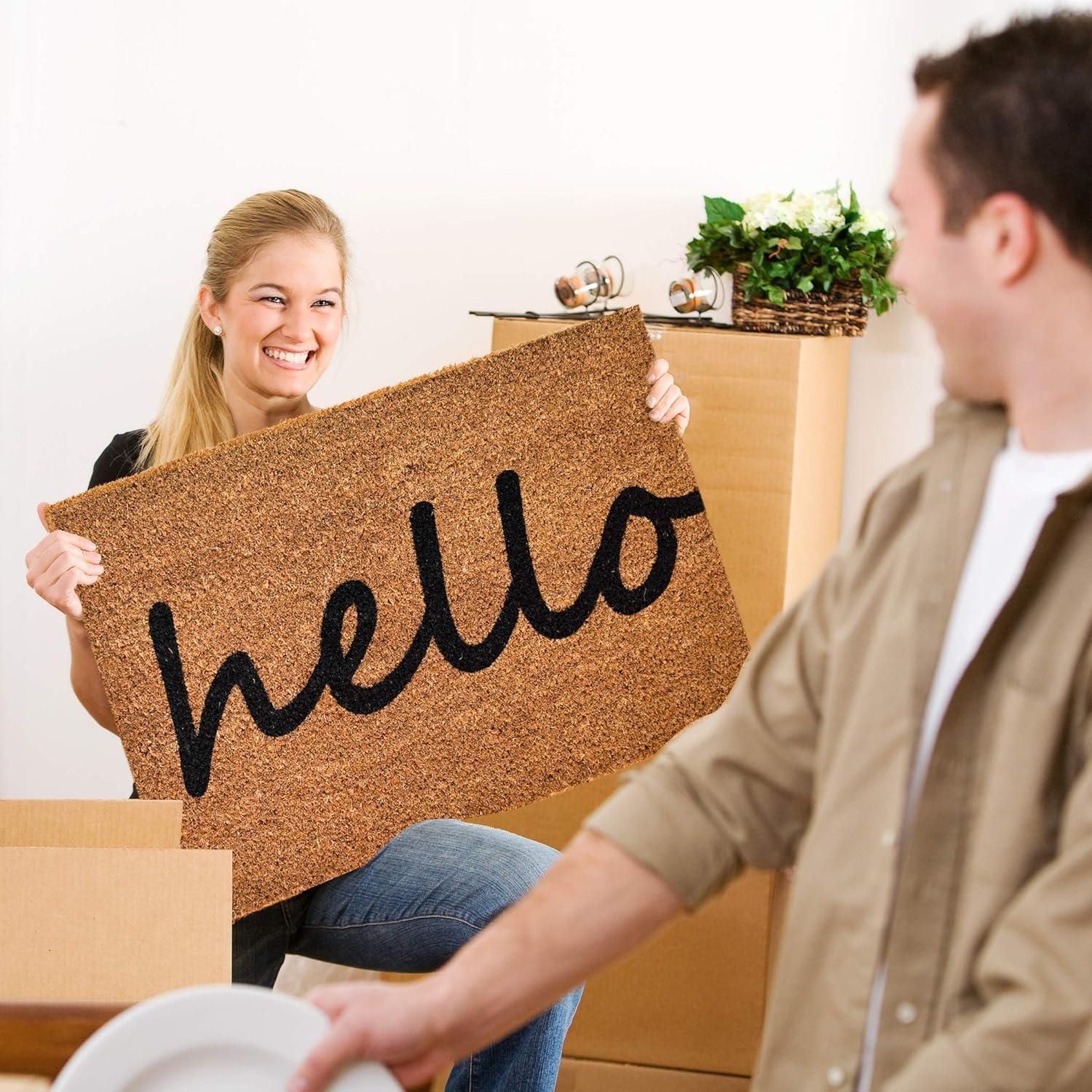 image:imageNINAMAR Door Mat Hello Natural Coir 295 x 175 inch