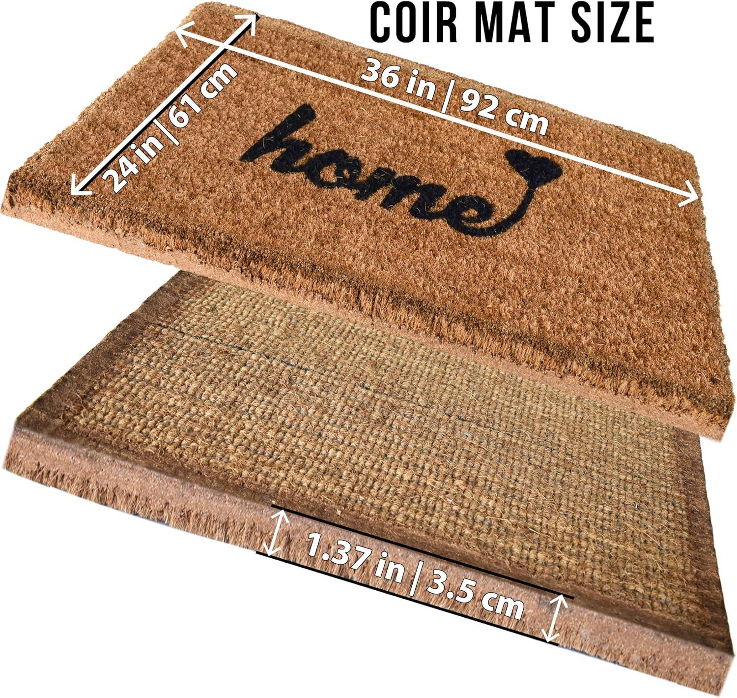 image:imageNINAMAR Woven Door Mat Natural Coir Extra Thick 36 x 24 inch Home