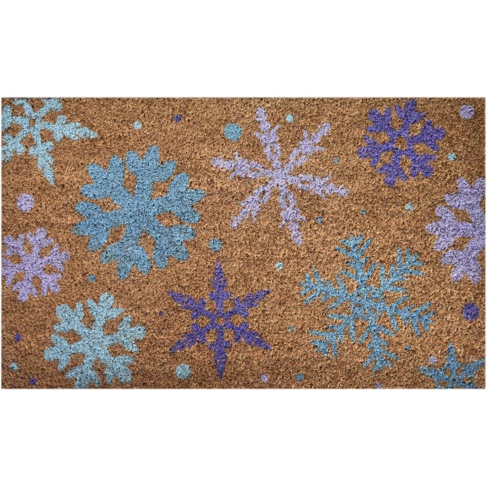 image:imageNINAMAR Door Mat Winter Snowflakes Natural Coir 295 x 175 inch