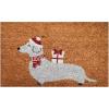 image:imageNINAMAR Holiday Dachshund Dog Door Mat  Natural Coir Doormat  295 x 175 inch