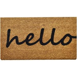 NINAMAR Door Mat Hello Natural Coir – 29.5 x 17.5 inch