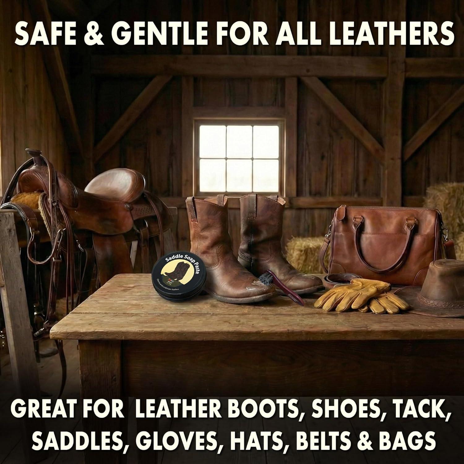 image:imageJobSite Saddle Soap for Leather Leather Soap Cleaner amp Conditioner Restore amp Soften Boots amp Shoes 3 oz
