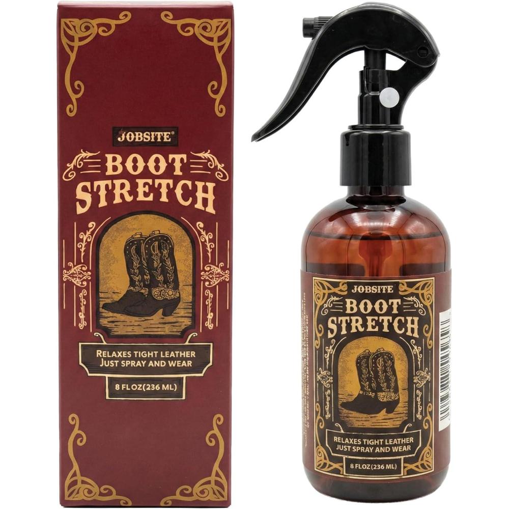 image:imageJobSite Boot Stretcher Spray Shoe Stretch Spray amp Leather Softener For Cowboy Boots amp Fashion Shoes 85 oz