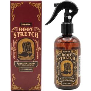 JobSite Boot Stretcher Spray – Shoe Stretch Spray & Leather Softener For Cowboy Boots & Fashion Shoes – 8.5 oz
