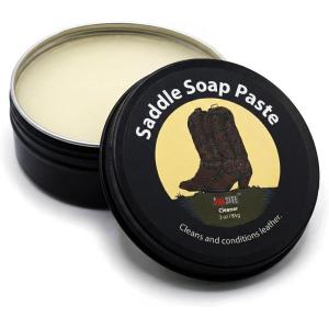 JobSite Saddle Soap for Leather – Leather Soap Cleaner & Conditioner – Restore & Soften Boots & Shoes – 3 oz