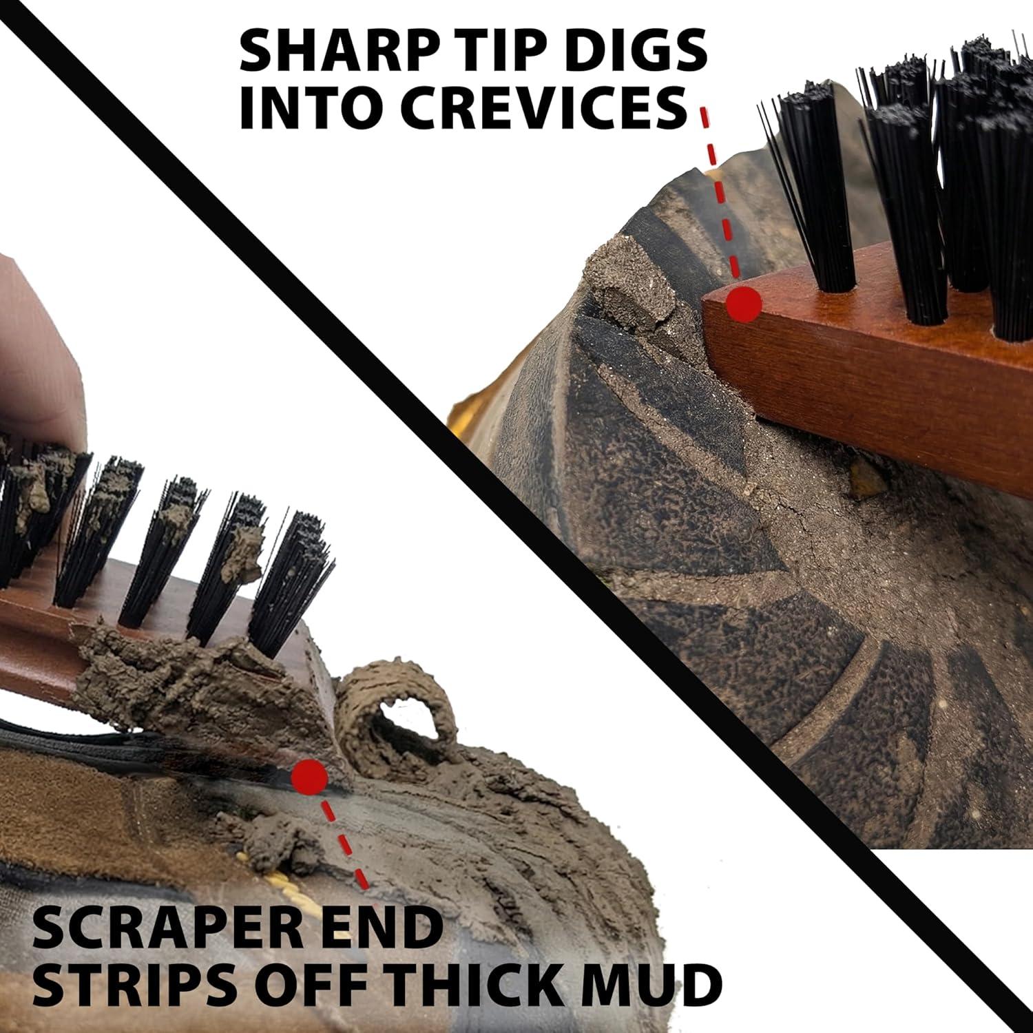 image:imageJobSite Sole Scrubber Heavy Duty Boot Cleaner Brush with Stiff Bristles amp Pointed Tip Scrubber for Cleaning Muddy Cleats amp Shoes